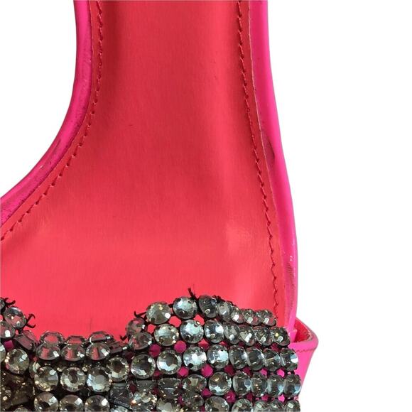 Simmi Hot Pink Dynamite Bow Patent heels Sz US 7 - Picture 5 of 10
